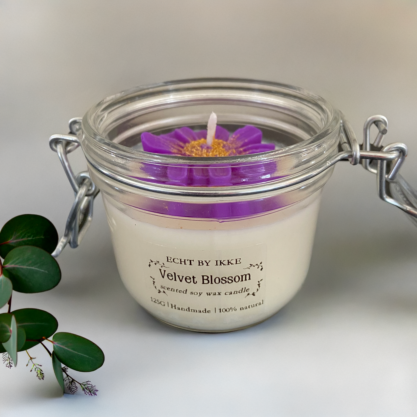 Geurkaars in glazen weckpot