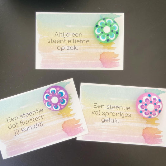 🌈 Gelukssteentjes met nieuwe kaartjes ✨
