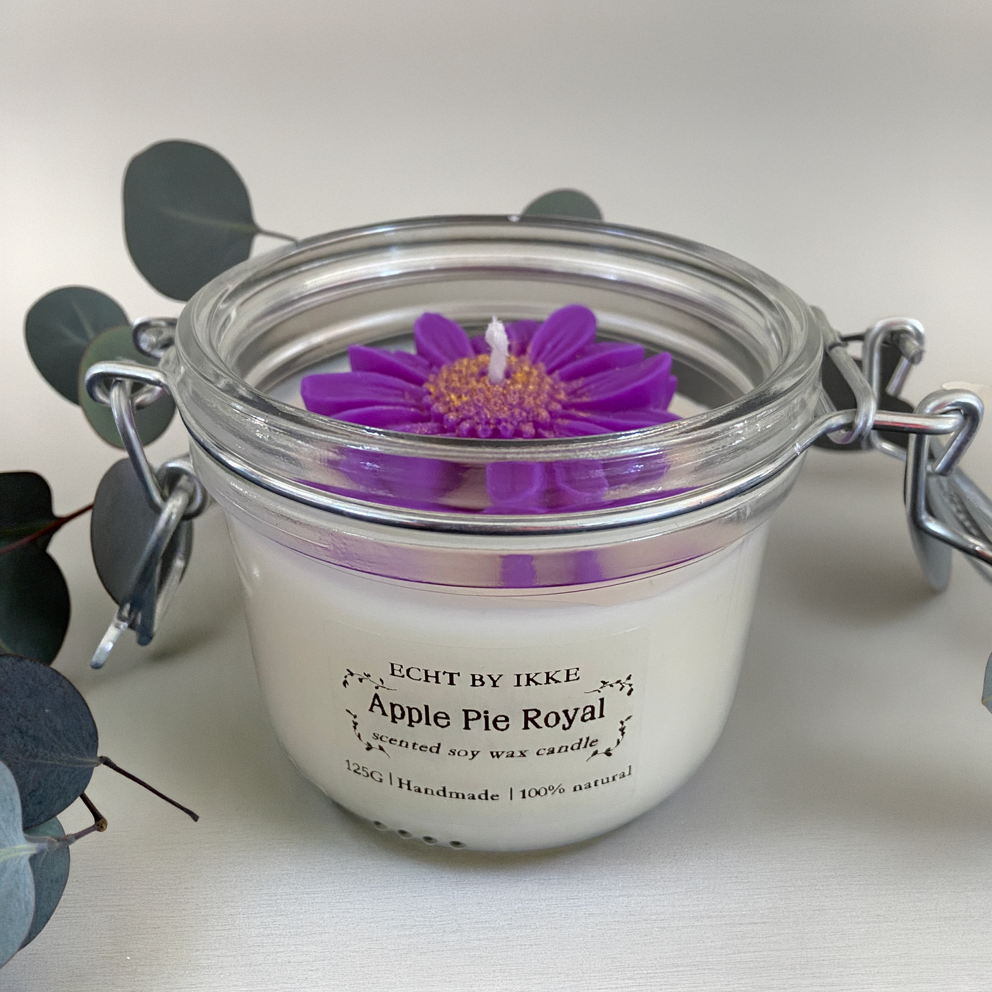 Geurkaars in glazen weckpot