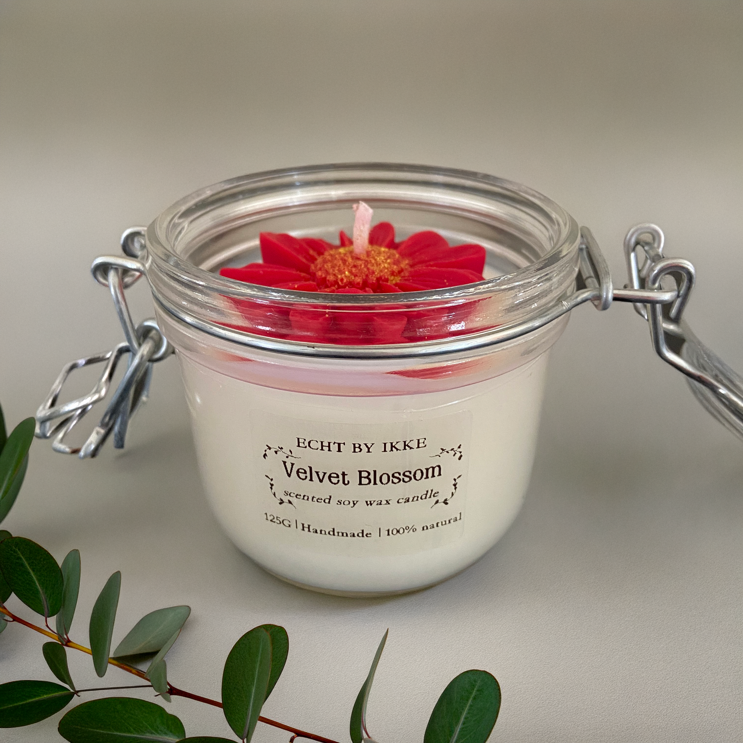 Geurkaars in glazen weckpot