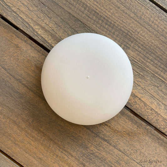 Glad afgewerkte porseleinen steen van 9,5 cm, ideaal voor stippatronen of DIY projecten
