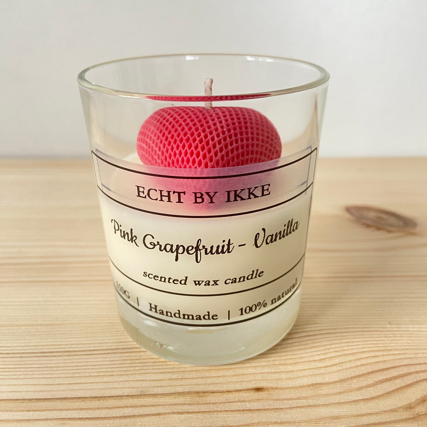 Geurkaars hart Pink grapefruit / vanilla